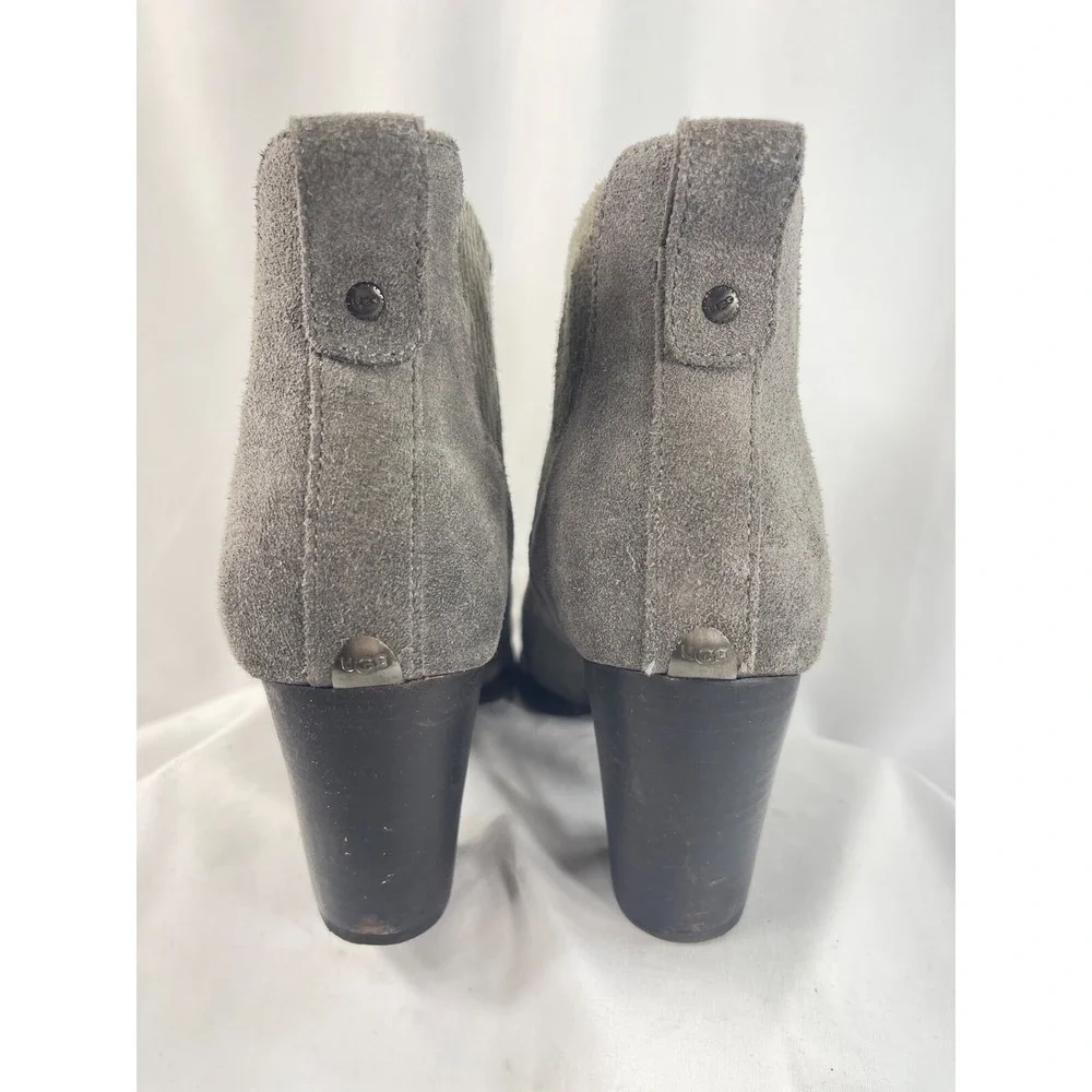 UGG Cobie II Womens 9.5 Suede Ankle Booties Nightfall Grey Distressed corpcore